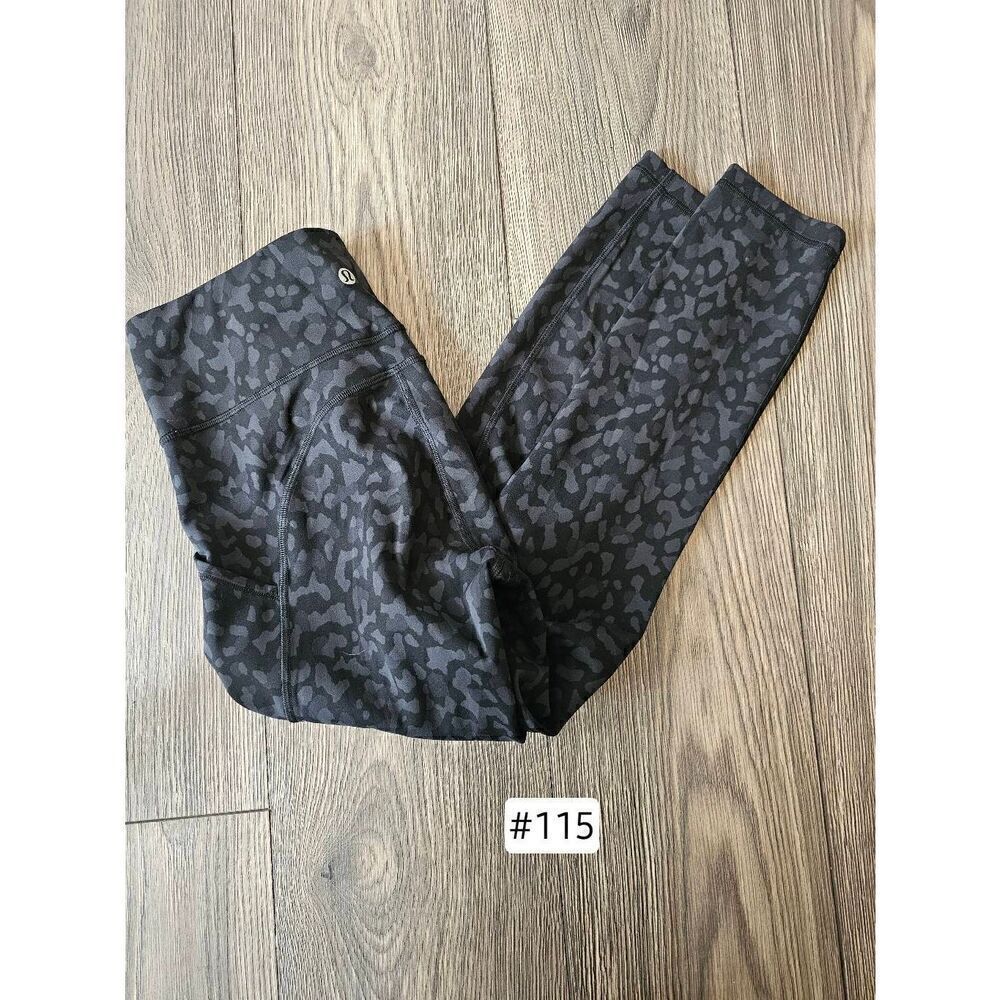 Lululemon Size 4 Speed Tights Leopard Camo - Picture 2 of 6